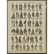Personnages et costumes variés.
