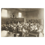 Scène scolaire à la Washington school, Etats Unis. 