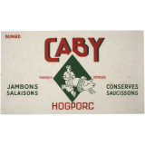 Buvard publicitaire. Caby. Hogporc.