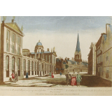 Vue d'Optique représentant Le College de l'Université, et celui de la Reine a Oxford. Universitatis ac Reginae Collegiorum prospectus Oxfordiae. 63.