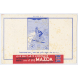 Buvard publicitaire. Pile Mazda. Buvard n°7.