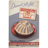 Buvard publicitaire. Pudding Alsa. Dessert vite fait!