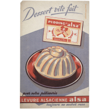 Buvard publicitaire. Pudding Alsa. Dessert vite fait!