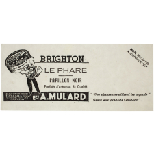 Buvard publicitaire. Brighton. Le Phare. Papillon noir.