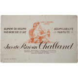 Buvard publicitaire. Jus de raisin Challand.