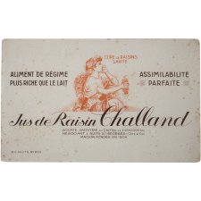 Buvard publicitaire. Jus de raisin Challand.