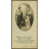 Image religieuse. Image de première communion. O Marie, qui m'assistez, obtenez-moi de Jésus tout ce que peuvent souhaiter mes parents et mes amis. 