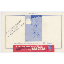 Buvard publicitaire. Pile Mazda. Buvard n°6.