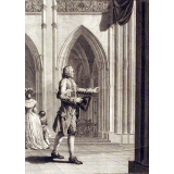 Rousseau présentant son offrande dans l'église Notre-Dame, 1783. 