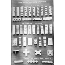 Tableau de travaux de tournage destiné à l'exposition. 