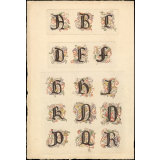 Alphabet de lettres historiées. 