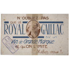 Buvard publicitaire. Royal Gaillac. Vin de grande marque.