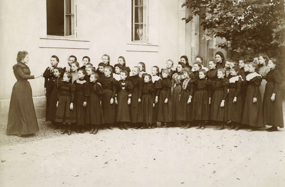 École de filles de Baugé - Leçon de chant