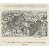 Vue panoramique de l'Institution Nationale des Sourds-Muets à Paris.