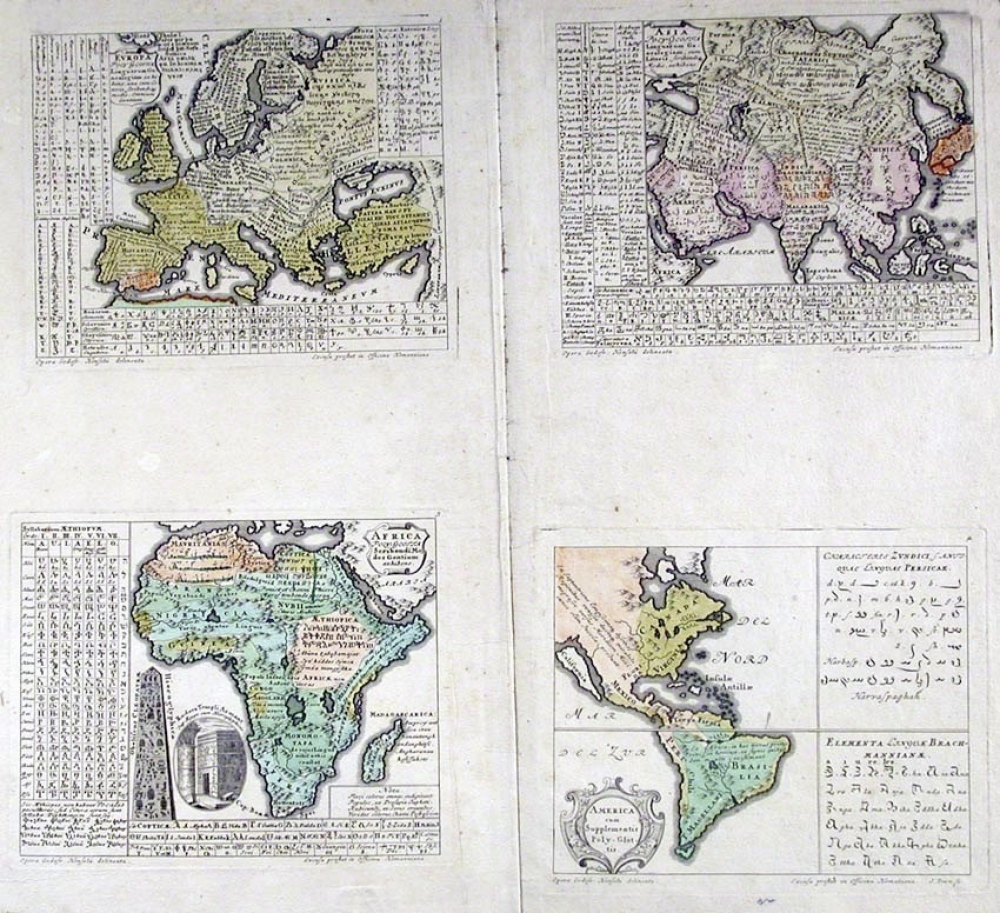Synopsis universae philologiae. Europa poly-glotta, Africa poly-glotta, Asia poly-glotta , America cum supplementis poly-glottis. 