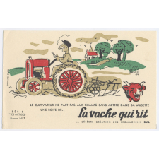 Buvard publicitaire. La vache qui rit. Le cultivateur. 