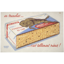Buvard publicitaire. Pain d'épices Brochet Frères. Fondant au lait.