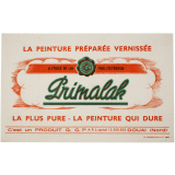 Buvard publicitaire. Primalak. La peinture préparée vernissée.
