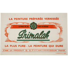 Buvard publicitaire. Primalak. La peinture préparée vernissée.