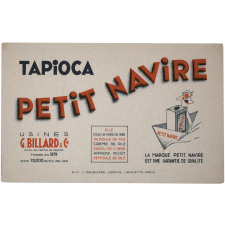 Buvard publicitaire. Tapioca Petit Navire. 