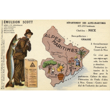 Émulsion Scott - Débilité générale, croissance, dentition, bronchite, rachitisme - Département des Alpes-Maritimes - 435.253 habitants - Chef-lieu : Nice - Sous-préfecture : Grasse.