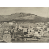 Nouvelle école des filles avec alentours, Mostar, Yougoslavie.