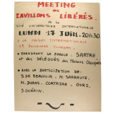 Meeting des pavillons libérés de la Cité universitaire internationale