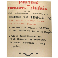 Meeting des pavillons libérés de la Cité universitaire internationale