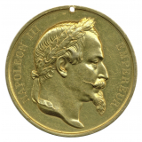 Médaille de prix aux Instituteurs de classes d'adultes à l'effigie de Napoléon III. 