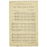 Chants populaires pour les écoles. Aux morts pour la Patrie.