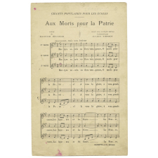 Chants populaires pour les écoles. Aux morts pour la Patrie.