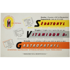 Buvard publicitaire. Sédatonyl - Vitamidon B1 - Gastropathyl.
