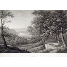 Vue de la fontaine de J.J. Rousseau à Rochecardon près de Lyon.