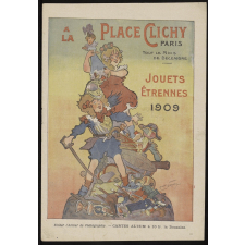 A la place Clichy, Paris. Jouets, étrennes 1909.