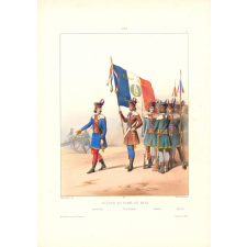 Elèves du Champ de Mars - Instructeur - Porte–Drapeau - Fusiliers - Piquiers. 1794.