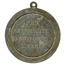 Médaille de prix d'Assiduité et de Bonne Conduite. 