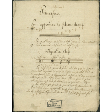 Cahier de musique. Principes pour apprendre le plein-chant.