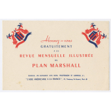 Buvard publicitaire. Revue mensuelle illustrée du Plan Marshall. 