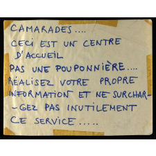 Camarades… Ceci est un centre d'accueil, pas une pouponnière…