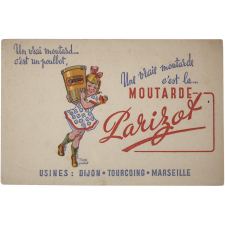 Buvard publicitaire. Moutarde Parizot.
