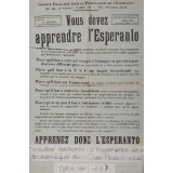 Société Française pour la Propagation de l'Espéranto - Vous devez apprendre l'Espéranto.