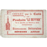 Buvard publicitaire. Café et produits Le Beffroi. 