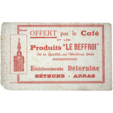Buvard publicitaire. Café et produits Le Beffroi.