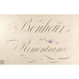 Modèle d'écriture. Bonheur et Remontrance. 