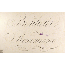 Modèle d'écriture. Bonheur et Remontrance. 