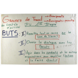 Groupes de Travail des Comités d'Action du 1er Degré.