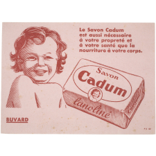 Buvard publicitaire. Savon Cadum lanoliné.