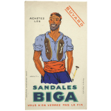 Buvard publicitaire. Sandales Biga.