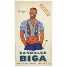 Buvard publicitaire. Sandales Biga.