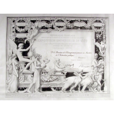 Exposition Universelle de 1889. Le jury international des récompenses décerne un diplôme de Grand Prix.